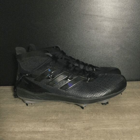 Adidas Adizero Afterburner 8 NWV Mid Metal Baseball Cleats Black Men's Size 13.5 - Picture 1 of 7